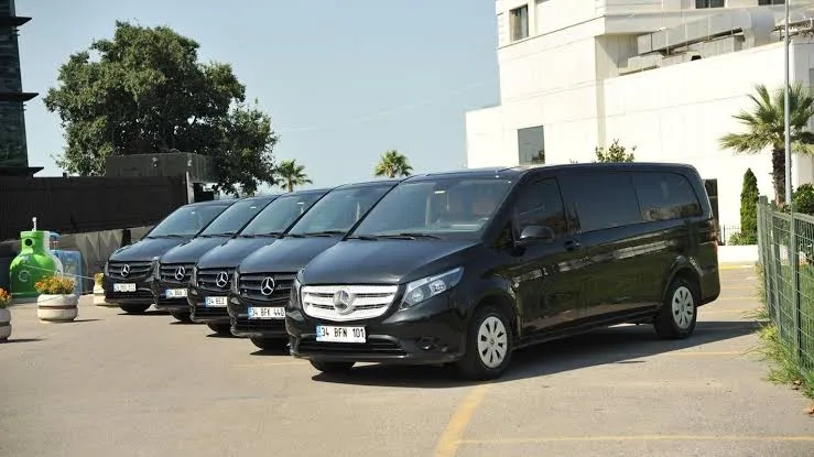  Passenger welcome in front of the city hotel with a luxury transfer vehicle - Izmir airport hotel transfer services and